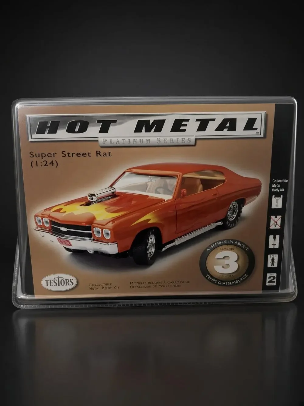 Hot Metal Platinum Super Street Rat 1:24 Sealed Metal Model Kit Flame Chevelle